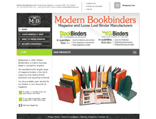 Tablet Screenshot of modernbookbinders.com